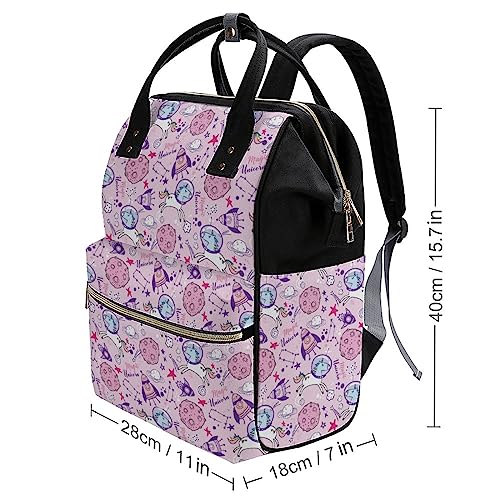 Cute-Unicorns-Stars-and-Planet-Diaper-Bag-Portable-Backpack-Mommy-Bag-Travel-Shoulder-Daypack-for-Outdoor-Working-Beach