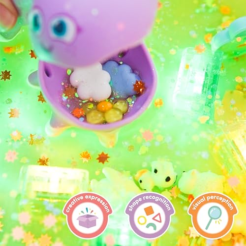 Image of Glo Pals Fun Fillers Sensory Play Accessories Pack, Themed Accessories for Sensory Bins (Epic Adventures - Fairy, Farm, Safari, Sea + Space)