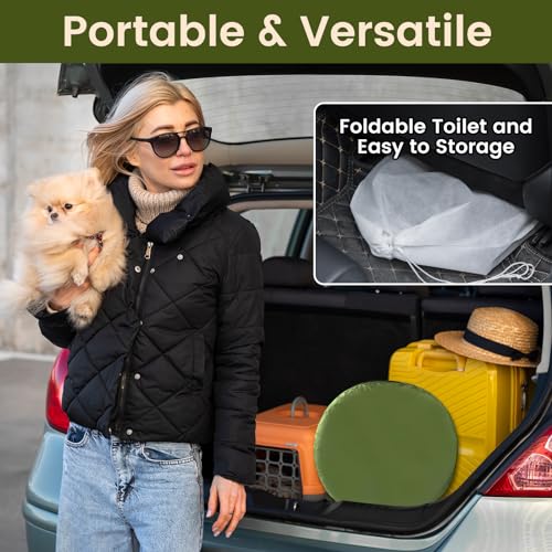 Tienda de privacidad portátil para adultos - Tienda de camping plegable XL con baño portátil y 10 bolsas de gel para desechos líquidos miniatura 6