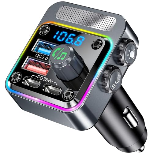 Gizmovine Bluetooth Voiture,Transmetteur FM Bluetooth,Charge...