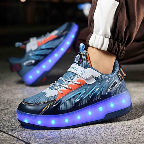 16 Modes Roller Skate Shoes with 2 Wheels and Braking Device, Sneakers for Kids Boys Girls Birthday Thanksgiving Christmas Day3