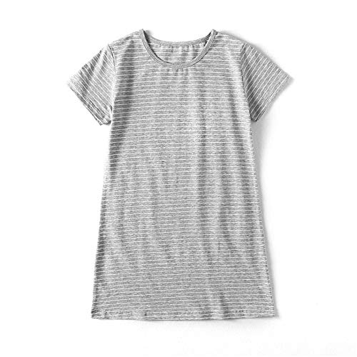 Image of Girl's Stripes Nightgowns Cotton Sleep Shirts Sleepwear Princess Nightdress