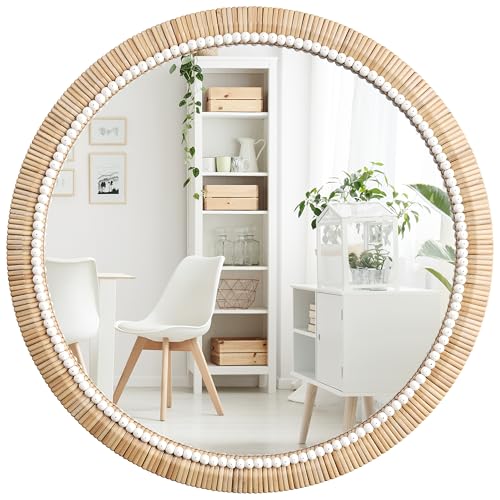 Barnyard Designs FM22A1356 Rattan Bathroom Mirror cover
