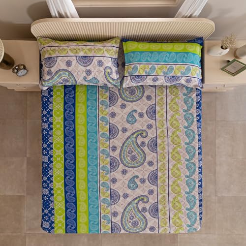 Image of Swayam 100% Cotton King Fitted Bedsheet with 2 Pillow Covers | Size 72 x 78 x 10 inch | 144 TC | Ethnic Motifs Design | Soft Breathable Bed Sheet | Comfortable & Durable for Bedroom - Multicolor