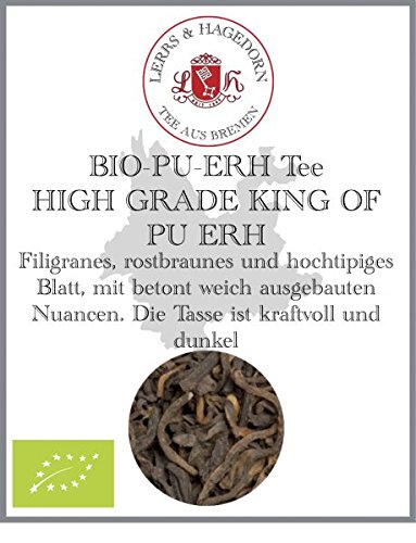 Lerbs & Hagedorn, Schwarzer China Tee High Grade King of Pu-Erh Bio - shu | Erdig, Weich, Ausdrucksstark 1kg Ca. (81 Liter)
