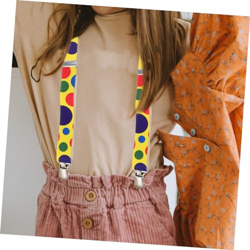 1 Set Dot Suspender Bow Tie Kit for Clown Cosplay Elastic Accessories for Parties Birthdays Halloween and Dress Up Events Comfortable and Creative Design4