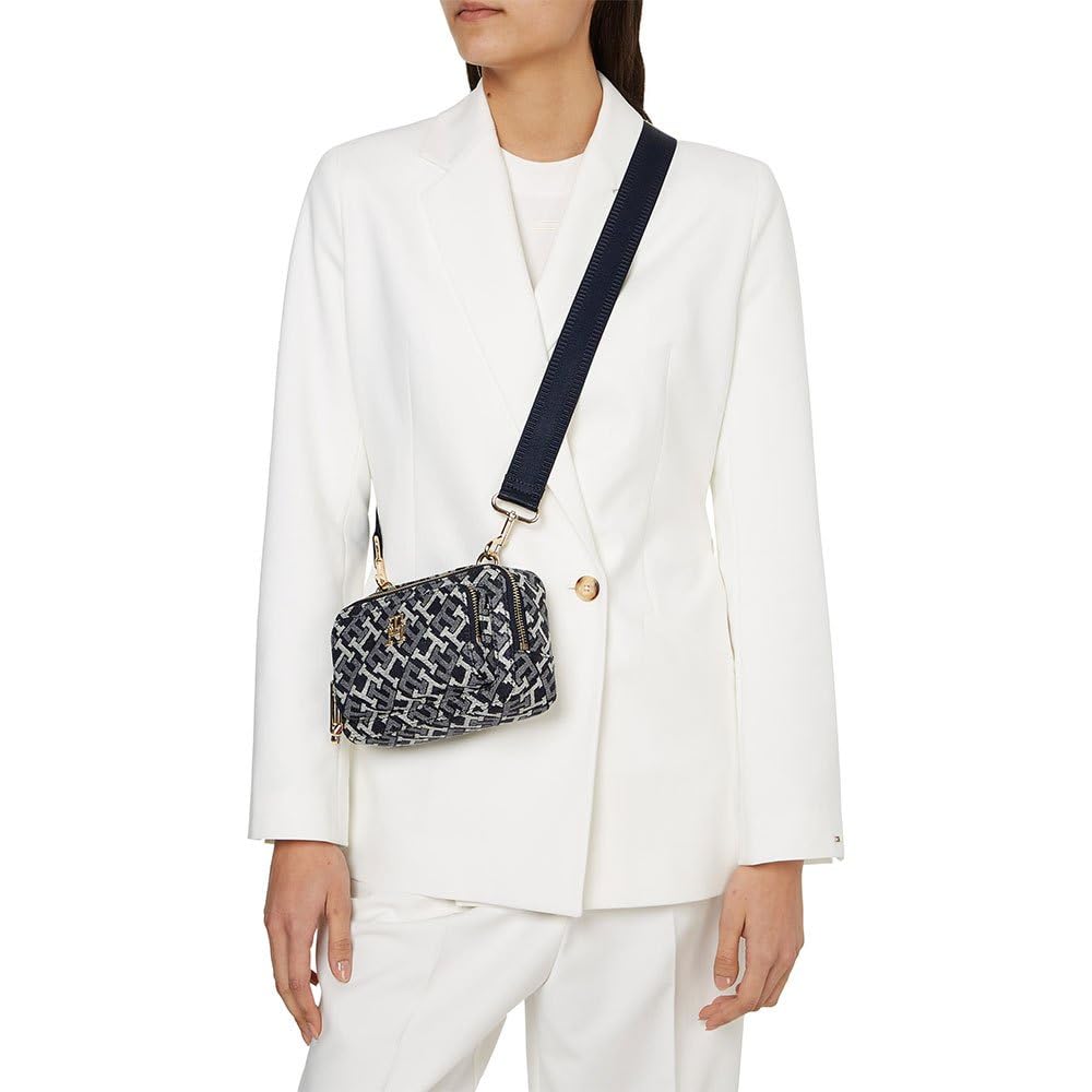 Tommy Hilfiger Iconic Tommy Camera Bag AW0AW14174, Bolsos Cruzados Mujer, Denim (Denim), OS