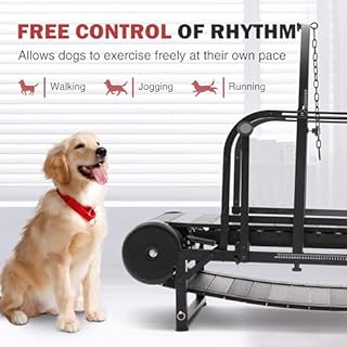 Dog Treadmill for Large Medium Dogs, Treadmill for Dogs, Dog Exercise Equipment, Slatmill for Dogs, Adjustable Ramp Canine Running Slatmill Machine with Pedometer for Exercise & Healthy, Medium