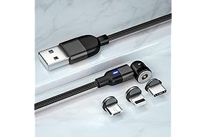 Cable de carga magnético USB con rotación de 540° 3 en 1