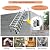 Extra-Wide Retractable Loft Access Ladder, Concertina Design, Wall Mounted Telescoping Attic Stairs with 2 Armrests, 300kg Capacity for Home, Garage, and Storage (14 Steps)