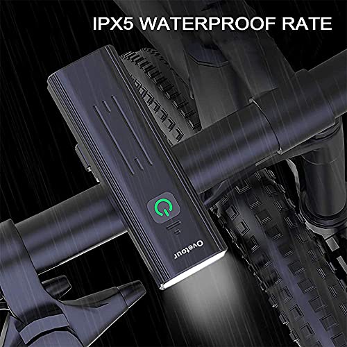 Ovetour KX1 1000 Lumen Usb Rechargeable Bike Light,4000Mah Battery With Power Bank Function,Super Bright Bicycle Front Headlight And Back Taillight,5 Light Modes,For Road Mountain Cycling thumb #3