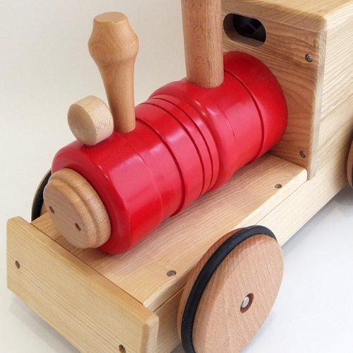 Amazon | KOIDE 木のおもちゃ 日本製 汽笛が鳴る乗用玩具 汽車ポッポ