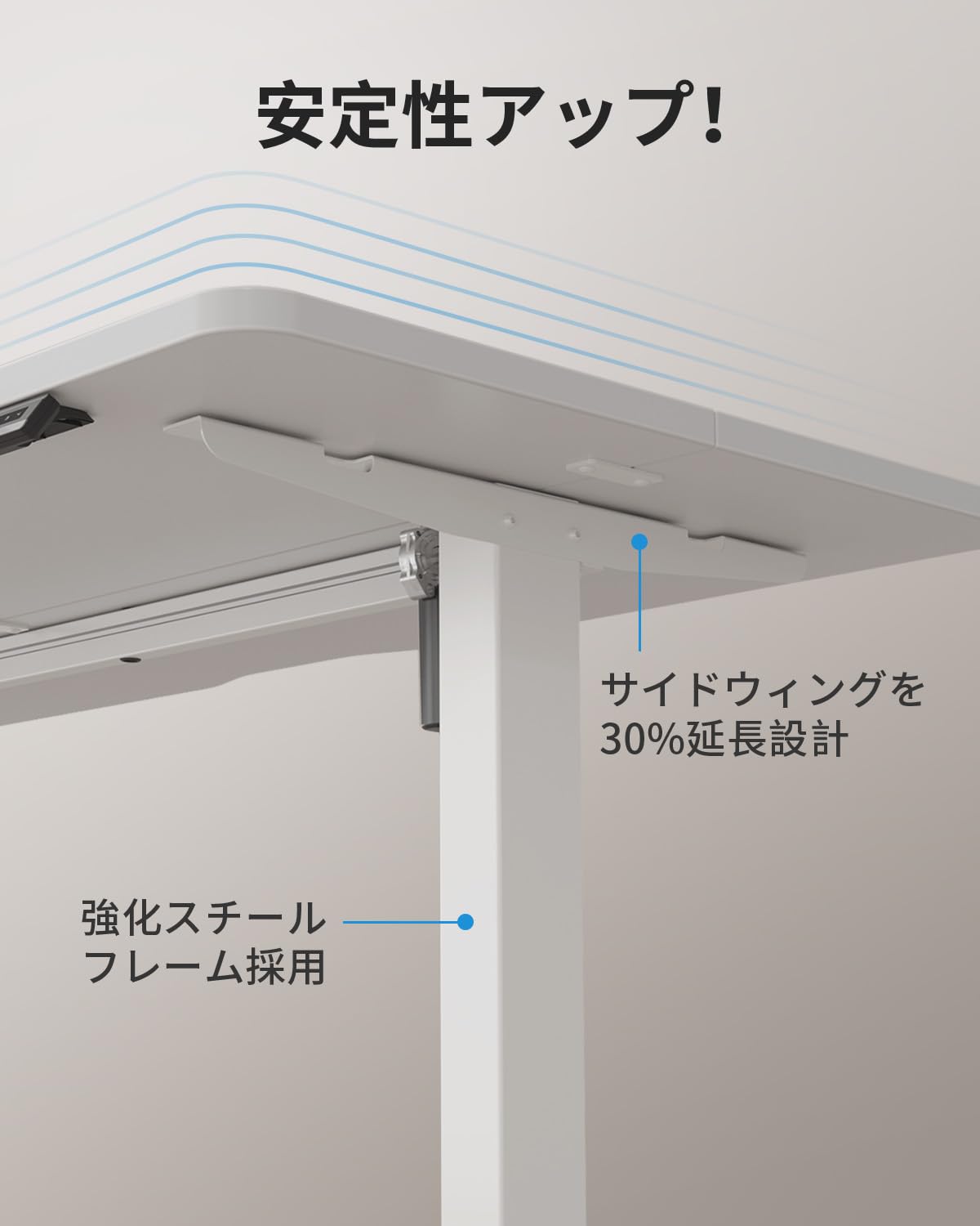 Amazon | FEZIBO 電動 昇降デスク スタンディングデスク 幅120cm 奥行