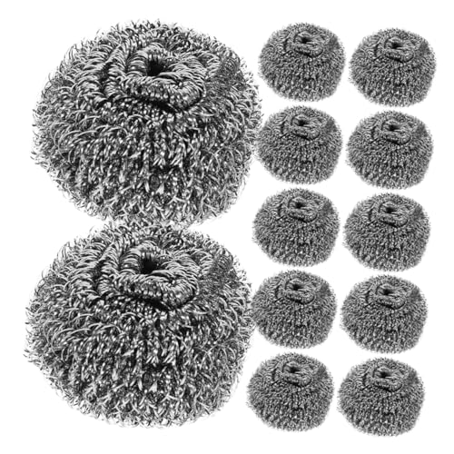 COLLBATH 12 Pcs Metal Scouring Pads Ergonomic Steel Scrubbers for Efficient Cleaning of Pots Pans Ovens Grills Durable Kitchen Cleaning Wire Pads