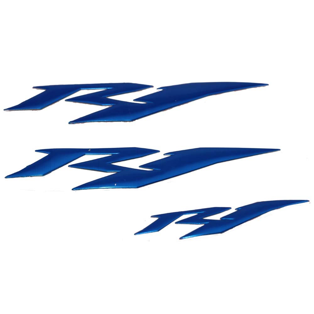PRO-KODASKIN Motorcycle 3D Raise R1 Emblem Stickers Decal for YZF1000 R1 (Blue)
