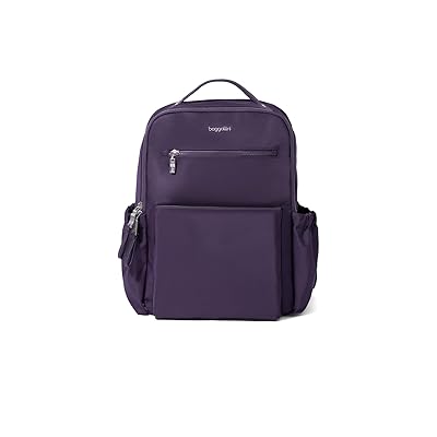 Baggallini Tribeca Expandable Laptop Backpack Backpack Bags Deep Grape Twill