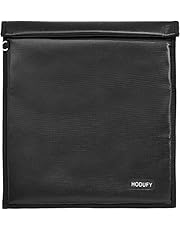 Faraday Bag for Phones, Hodufy Key Fob Protector, Fireproof Faraday Cage for Tracking, Hacking, Travel (Black, 9.8"X11")