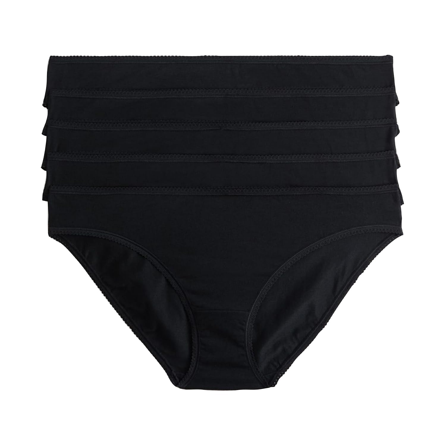 marks & spencer Womens Cotton Blend Solid Low Rise Bikini Knicker (Pack of 5)-picture-40