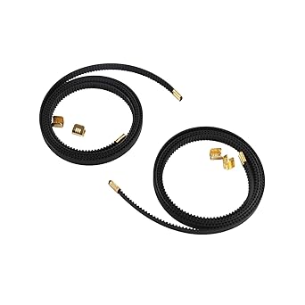 FYSETC 2pcs Non-Slip XY Belt Set 2GT-6mm for Elego Neptune3 Plus: X axis (974mm) + Y axis (946mm) Pre-Crimped Copper Sleeves with Extra Buckles Easy Install 3D Printer Part Motion Accessory