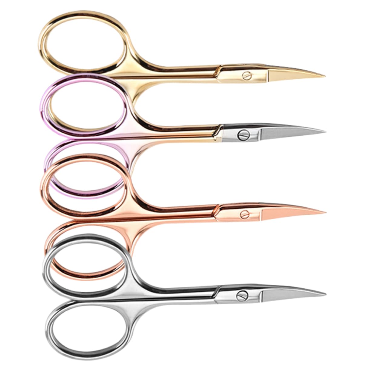 Healeved 8pezzi Forbici Acciaio Inossidabile Colorate Per Rifinire Barba e Baffi Per Barbieri e Uso Domestico Colori Casual