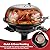 Electric Grill Outdoor, CUSIMAX Electric BBQ Grill, 1600W Portable BBQ with Lid for Cookouts, BBQ Gatherings, Small Spaces, Adjustable Heat, Removable Stand Grill, Oil Collector