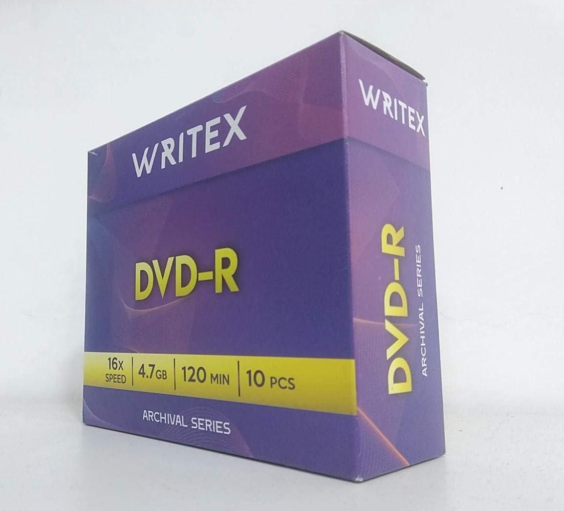 Writex DVD-R, Jewel case, 4.7 GB/ 120 min, Pack of 10 Pieces Writex DVD-R, Jewel case, 4.7 GB/ 120 min, Pack of 10 Pieces