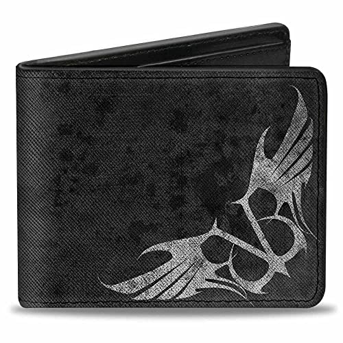 Buckle-Down unisex adults Buckle-down Pu Bifold - Bvb Winged Logo Grays Bi Fold Wallet, Multicolor, 4.0 x 3.5 US