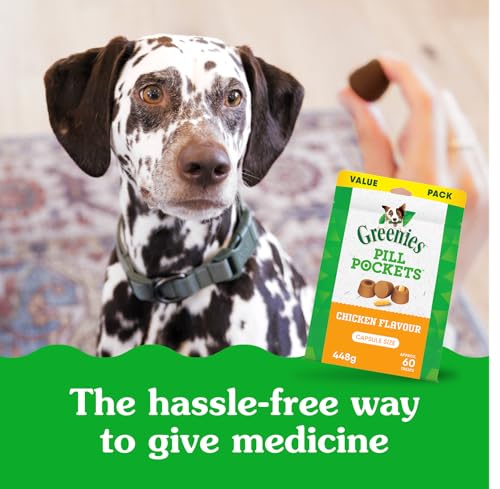 GREENIES PILL POCKETS Capsule Size Natural Soft Dog Treats Chicken Flavor, (60 Treats) 15.8oz. Pack image 3
