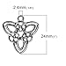 JGFinds Celtic Knot Charms for Jewelry Making, Antiqued Silver Tone Pendants, 40 Pack (10 of Each Style) - Tibetan, Rune Charm, Wiccan, or Celtic Jewelry