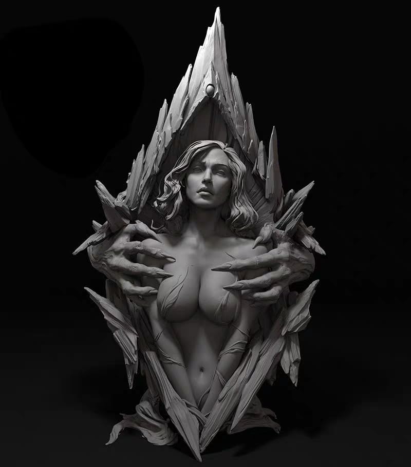 Busto de resina 1/10 de antigua guerrera sin pintar modelo 7l6fj93z para modelismo