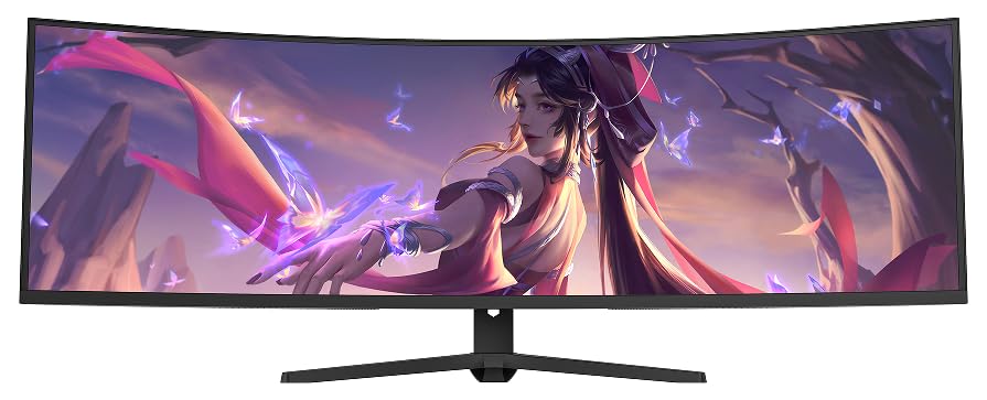 Viewedge Schermo da gaming curvo FHD da 49' - Monitor PC VA 5120 x 1440 1500R, 120 Hz / 0,5 ms (GtG, Min. ), Adaptive-Sync - DP, HDMI