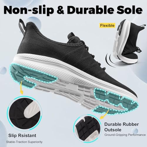 Image of ZOVE Wide Toe Box Shoes for Men Extra Wide Width Sneakers Non-Slip Ultra Light Wide Tennis Running Shoes Breathable Casual Walking Sneakers Diabetes Workout Gym Jogging Sports