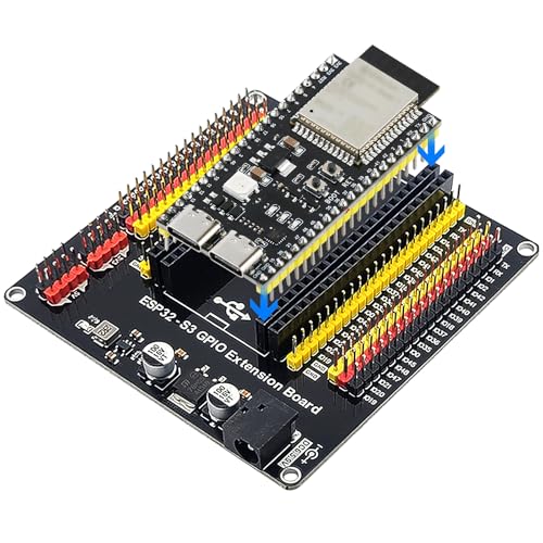 Image of 3PCS ESP32 S3 Power Expansion Board GPIO 1 into 2, 44 Pin Power Breakout Board Compatible with ESP32 S3 Development Board N8R8 N16R8 Module, with 9V 1A Power Adapter