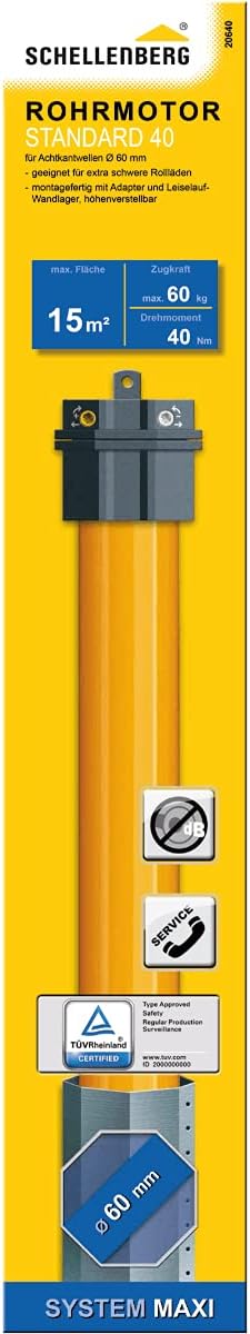 Super Sale 🛒 Schellenberg 20640 Tubular Motor Standard 40 Nm Torque
