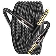 Professional Instrument Cable: VIOY high-quality guitar cable is perfect for professional musicians and enthusiasts. It is compatible with a wide range of instruments including electric guitars, basses, synths, keyboards, and other professional audio...