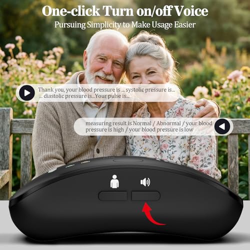 Image of Wrist Blood Pressure Monitor for Home Use - Dual User Memory 99x2, Adjustable Cuff (5.3-9.3 inch), Voice Broadcast & Portable Case, Large LED Display with Color-Coded Backlight(Black)