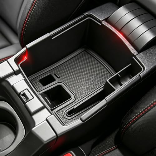 Autorder Center Console Organizer for 2019-2026 Toyota Corolla/ 2022-2026 Corolla Cross Accessories Car Armrest Storage Box Middle Console Tray Container with Non-Slip Silicone Mats