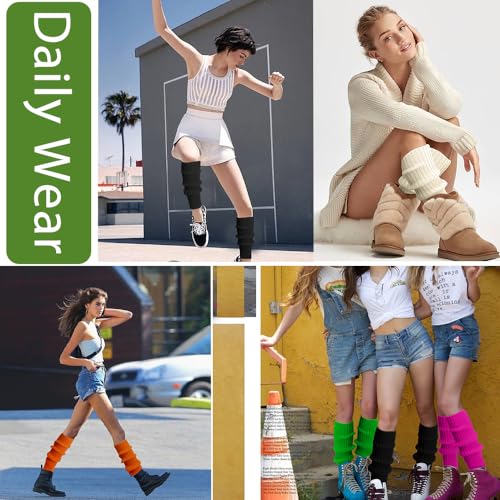 Image of Neon 80s Costumes - Pink Leg Warmers for Winter