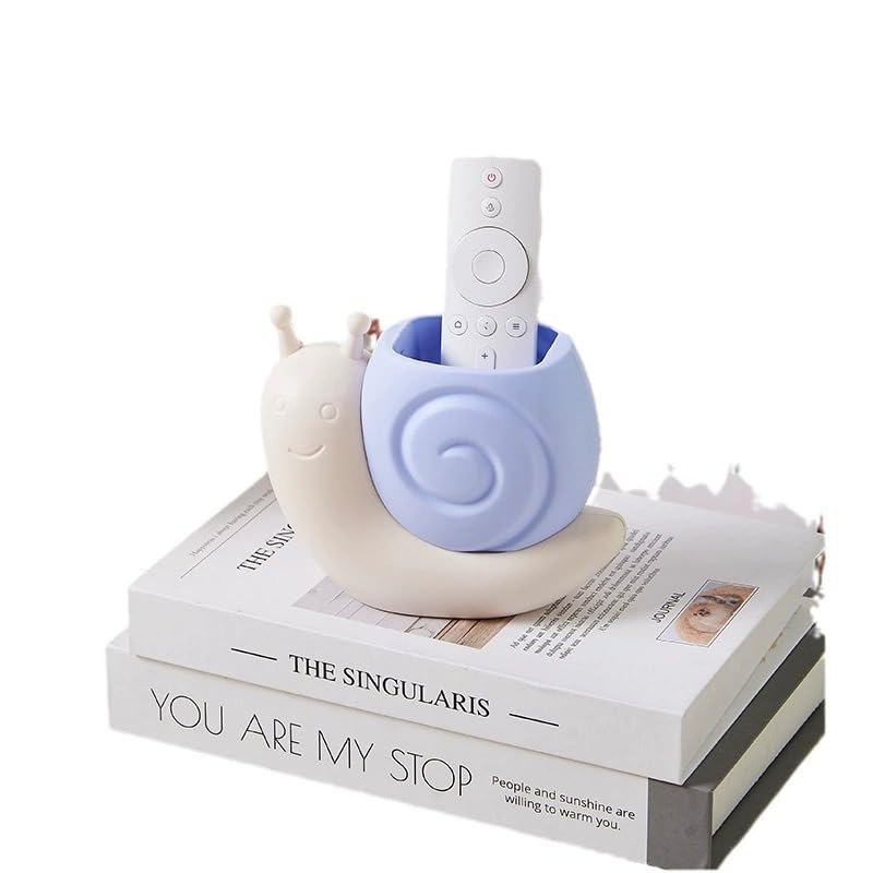 XZR Cute Pen Container Holder Snail-shape Desk Decoration Stocking Stuffers Creative Multi-Functional Pen/pencil Holder Desk Organizer Accessory Makeup Storage Office Home Art Supply Nice Gift (Blue)
