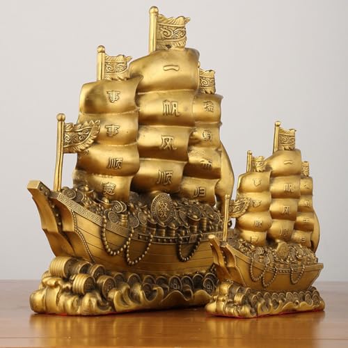 Voilier en laiton RLKHXBS : objet décoration maison et bureau
