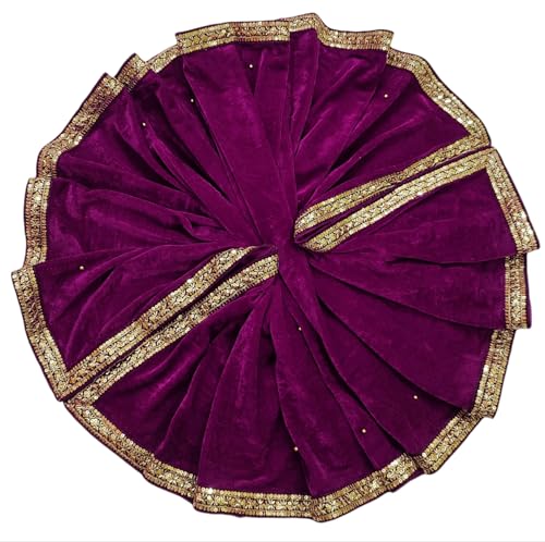 Image of Navti Creations Women's Stole Dupatta In Velvet With Cross Design Border (length -2.25m, Width-75cm)