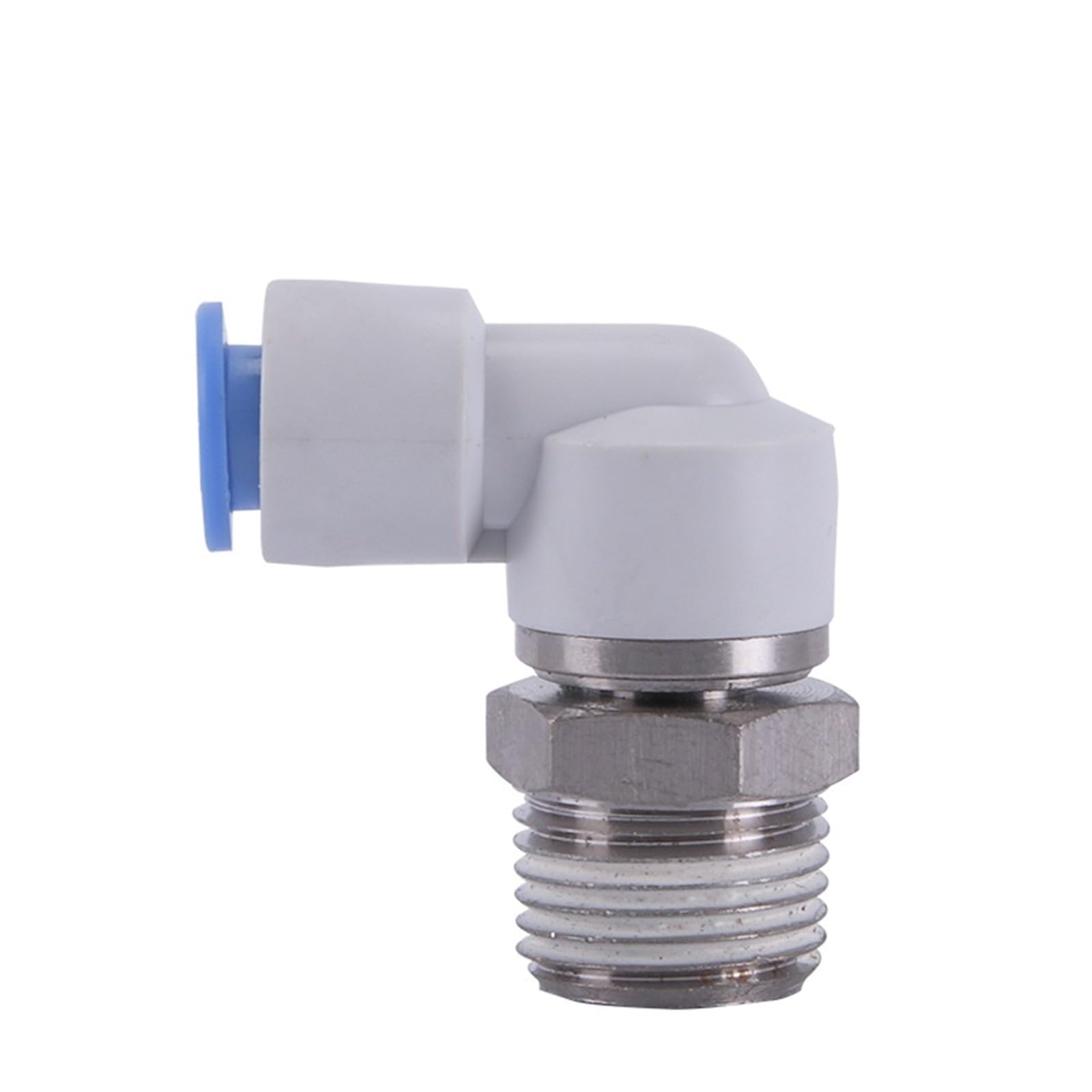 Itwaewzjsd Men's 10-03S Air Pneumatic Swivel Fitting Joint Quick Ksh08-02S Straight/Elbow Pushlock Tube Connector Ksl06-01S 1Pcs(,Ksl Elbow)
