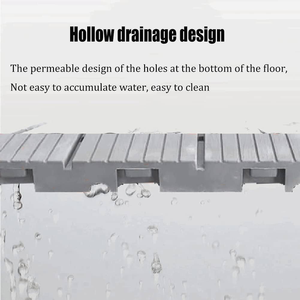 Baldosas de Madera Piso Antideslizante De Plástico De Madera para Exteriores, Baldosas De Cubierta De Patio De Balcón Entrelazadas DIY, Resistente Al Agua para Todo Clima, Fácil De Colocar