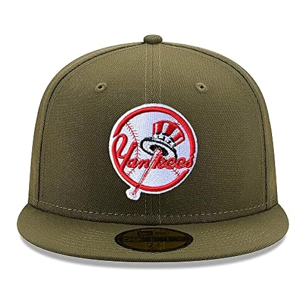 New Era NY New York Yankees 59FIFTY 1999 World Series Champions Olive Retro Fitted Cap, Hat