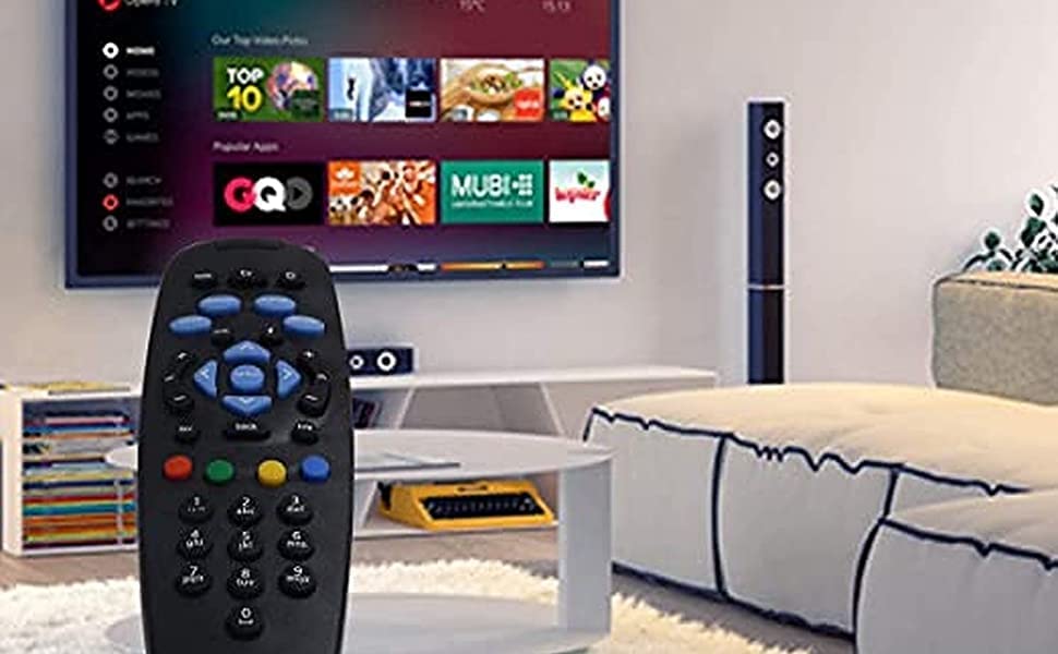 Image of Compatible Tata Sky Remote Control Replacement of Original dth SD HD tata Play Set top Box Remote