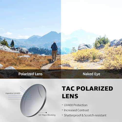 TJUTR Running Sunglasses for Women, Polarized Wrap Around Sun Glasses with UV400 Protection for Sports Cycling Golf TS30804