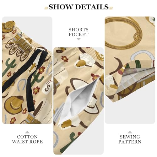 Pajama Shorts Men's Pajama Bottoms with Pockets Sleepwear Lounge Shorts4