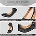 OFFCUP Damen Ballerina Leder, Klassische Flache Ballerinas, Runde Zehe, Freizeit Tanzschuhe, Weiche Leichte Bequeme Flats Schuhe Leicht - 40