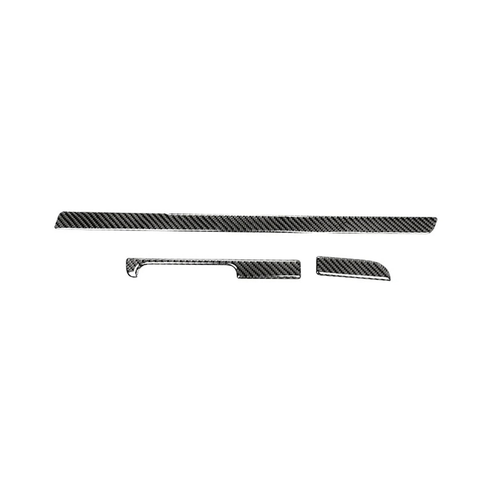Car Interior Moulding Trim for VW for Scirocco R 2009-2016 Carbon Fiber Internal Cover Stickers Co-Pilot Dashboard Trim Car Styling Interior Accessories(Black(LHD))