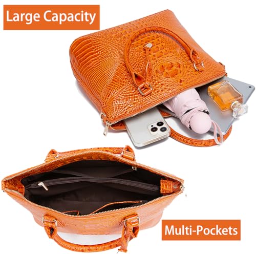 Bolso de Mano Crocodile para Mujer miniatura 4